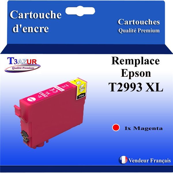 T3AZUR - Cartouches compatibles avec Epson T2993  T29XL (série Kiwi) - Magenta