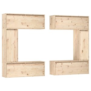vidaXL Meubles TV 6 Pièces Bois massif de pin