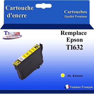T3AZUR- Cartouche Compatible avec Epson 16XL 16 XL remplace Epson Workforce WF-2010W WF-2510WF WF-2520NF WF-2530WF WF-2540WF Jaune