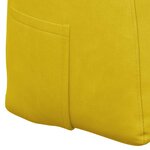 vidaXL Coussin de Dos Jaune 120 x 24 x 50 cm Velours