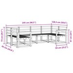 vidaXL Ensemble de canapés d'extérieur 6 pc Naturel