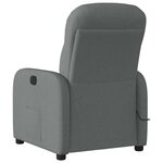 vidaXL Fauteuil inclinable de massage électrique gris foncé tissu