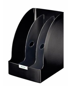 Jumbo Corbeille à courrier Polystyrène 100% recyclable A4 Cap 205 mm Noir LEITZ