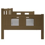 vidaXL Lit de jour sans matelas marron miel bois pin massif 90x200 cm