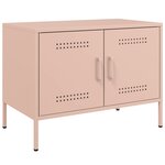 vidaXL Meubles TV 2 Pièces rose 68x39x50 5 cm acier