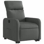vidaXL Fauteuil inclinable Gris foncé Tissu