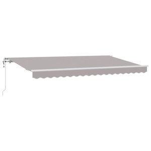 vidaXL Auvent Rétractable Gris clair et Blanc