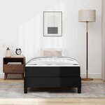 vidaXL Cadre de lit avec matelas Noir 90 x 200 cm tissu