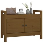 vidaXL Banc d'entrée Marron miel 80x40x60 cm Bois de pin massif