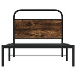 vidaXL Cadre de lit sans matelas 107x203 cm chêne fumé bois ingénierie