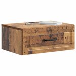 vidaXL Cabinet de chevet mural 2 Pièces Bois ancien 49 x 34 5 x 20 cm