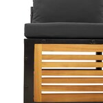 vidaXL Salon de jardin avec coussins 7 Pièces bois massif d'acacia