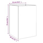 vidaXL Jardinière vert olive 52x48x75 cm acier