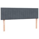 vidaXL Sommier à lattes de lit et matelas et LED gris foncé 160x210cm velours
