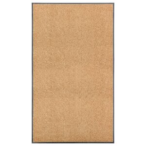 vidaXL Paillasson lavable Crème 90x150 cm