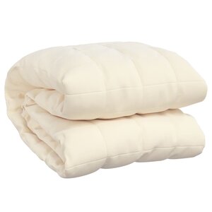 vidaXL Couverture lestée Crème clair 220x260 cm 11 kg Tissu
