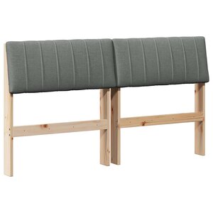 vidaXL Tête de lit capitonnée Gris foncé 135 cm Pin massif