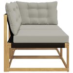 vidaXL Ensemble de canapés d'extérieur Bois d'Acacia Massif Blanc