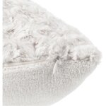 Coussin fourrure bouclé - Carré - Ecru - 45 x 45 cm