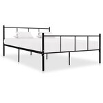 vidaXL Cadre de lit sans matelas noir métal 140x200 cm