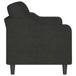 vidaXL Canapé à 3 places Noir 180 cm Tissu