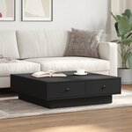 vidaXL Table basse Noir 90x90x28 cm Aggloméré
