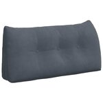 vidaXL Coussin de Dos Gris foncé 100 x 24 x 50 cm Velours