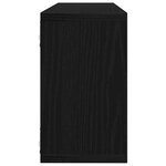 Étagères murales vidaXL 4 pièces Chêne Noir 80x15x26 cm Bois d'ingénierie