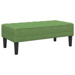 vidaXL banc avec coussin Vert clair 113 x 57 x 39 cm Velours