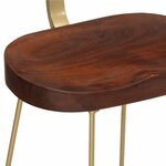 vidaXL Tabourets de bar lot de 2 49x43x79 cm bois de manguier massif