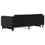 vidaXL Lit de jour avec gigogne et tiroirs sans matelas noir 100x200cm