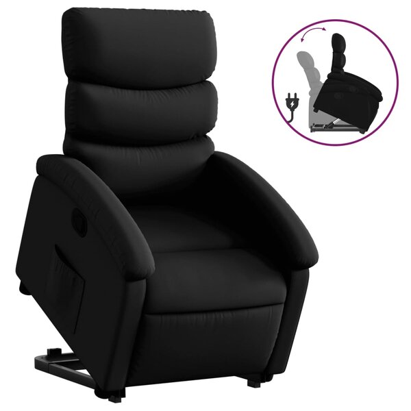 vidaXL Fauteuil inclinable Noir Similicuir