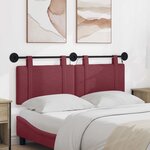 vidaXL Tête de lit suspendue Bordeaux Tissu