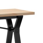 vidaXL Table basse cadre en Y 160x40x45 5 cm bois de pin massif acier
