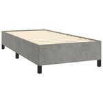 vidaXL Cadre de lit sans matelas gris clair 80x200 cm velours
