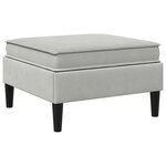 vidaXL Pouf avec Rangement Gris clair Velours