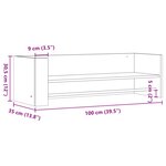 vidaXL Étagère murale noir 100x35x30 5 cm bois d'ingénierie