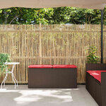 vidaXL Banc de jardin avec coussin marron 110x40x44 cm résine tressée