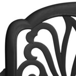 vidaXL Ensemble de bistro 3 Pièces Aluminium coulé Noir