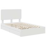vidaXL Lit de Rangement Blanc 120 x 190 cm Bois d'ingénierie