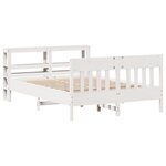 vidaXL Cadre de lit sans matelas blanc 120x200 cm bois de pin massif