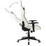 vidaXL Chaise de jeu Blanc et noir Cuir artificiel