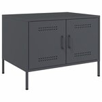 vidaXL Table basse anthracite 68x50x50 5 cm acier