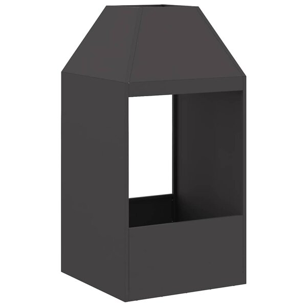vidaXL Braise Noir 50 x 50 x 100 cm Acier laminé à froid