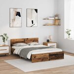 vidaXL Cadre de lit Bois Ancien 150 x 200 cm Bois d'ingénierie