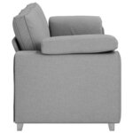 vidaXL Canapé avec coussin Gris nuage 219 x 77 x 82 cm tissu