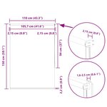 vidaXL Store enrouleur occultant blanc cassé 110x150 cm largeur tissu