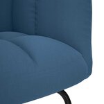vidaXL Chaise à bascule Bleu Tissu