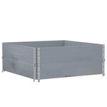 vidaXL Jardinière gris 100x100 cm bois de pin massif