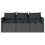 vidaXL Ensemble à manger de jardin coussins 2Pièces noir résine tressée